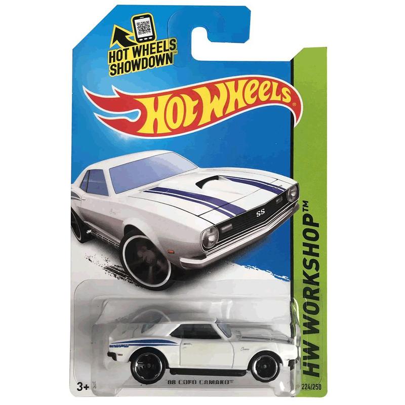 HOT WHEELS Camaro Copo 68 Chevrolet Branco Mattel BFF03 - Carrinho